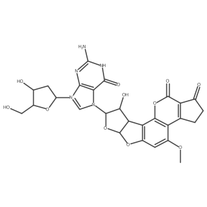8,9-Dihydro-8-(N7-guanyl)-9-hydroxyaflatoxin B1结构式
