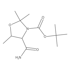tert-Butyl (4S,5R)-4-carbamoyl-2,2,5-trimethyloxazolidine-3-carboxylate Structure