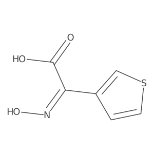 3-Thiopheneacetic acid, I+/--(hydroxyimino)-, (E)- Structure
