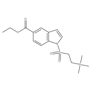 1-(2-trimethylsilanylethanesulfonyl)-1H-indole-5-carboxylic acid ethyl ester Structure