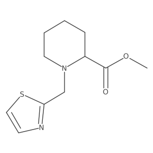 Methyl 1-(thiazol-2-ylmethyl)piperidine-2-carboxylate结构式