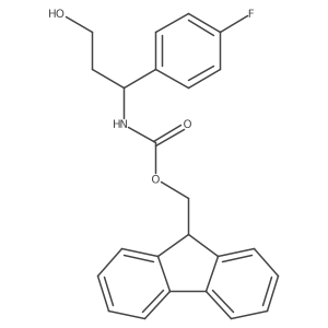 (9H-fluoren-9-yl)methyl N-[1-(4-fluorophenyl)-3-hydroxypropyl]carbamate Structure