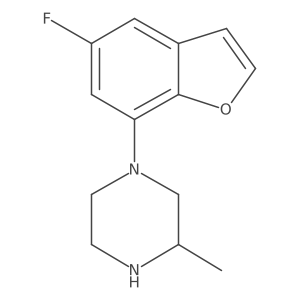 1-(5-Fluoro-benzofuran-7-yl)-3-methyl-piperazine Structure