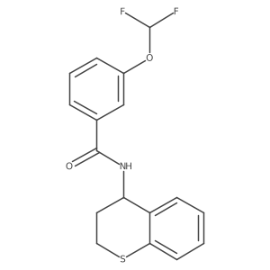 3-(difluoromethoxy)-N-(3,4-dihydro-2H-thiochromen-4-yl)benzamide结构式