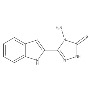 4-Amino-3-(1H-indol-2-yl)-1H-1,2,4-triazole-5(4H)-thione结构式