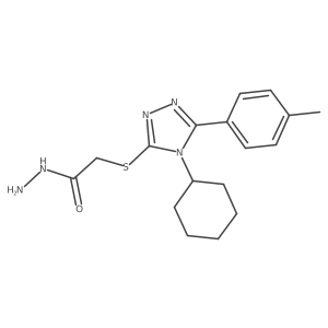 2-{[4-cyclohexyl-5-(4-methylphenyl)-4H-1,2,4-triazol-3-yl]sulfanyl}acetohydrazide Structure
