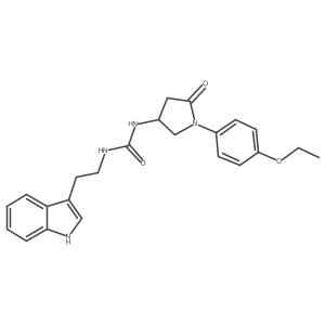 1-(2-(1H-indol-3-yl)ethyl)-3-(1-(4-ethoxyphenyl)-5-oxopyrrolidin-3-yl)urea Structure