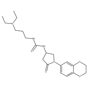 1-(3-(Diethylamino)propyl)-3-(1-(2,3-dihydrobenzo[b][1,4]dioxin-6-yl)-5-oxopyrrolidin-3-yl)urea Structure
