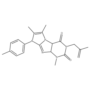 4,7,8-Trimethyl-6-(4-methylphenyl)-2-(2-methylprop-2-enyl)-4a,9a-dihydropurino[7,8-a]imidazole-1,3-dione结构式