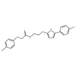 2-(4-chlorophenoxy)-N-(2-((5-(4-chlorophenyl)-1H-imidazol-2-yl)thio)ethyl)acetamide Structure