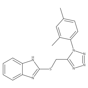 2-({[1-(2,4-dimethylphenyl)-1H-tetrazol-5-yl]methyl}sulfanyl)-1H-benzimidazole Structure