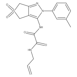 N1-allyl-N2-(5,5-dioxido-2-(m-tolyl)-4,6-dihydro-2H-thieno[3,4-c]pyrazol-3-yl)oxalamide Structure