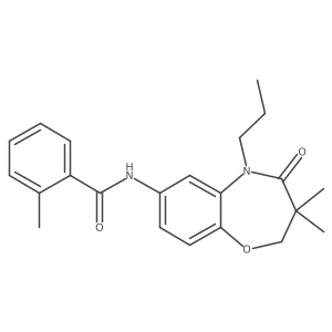 N-(3,3-dimethyl-4-oxo-5-propyl-2,3,4,5-tetrahydrobenzo[b][1,4]oxazepin-7-yl)-2-methylbenzamide结构式