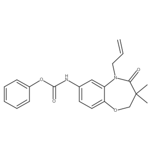 Phenyl (5-allyl-3,3-dimethyl-4-oxo-2,3,4,5-tetrahydrobenzo[b][1,4]oxazepin-7-yl)carbamate结构式