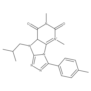 1,3-dimethyl-8-(4-methylphenyl)-5-(2-methylpropyl)-4aH-purino[8,9-c][1,2,4]triazol-1-ium-2,4-dione Structure