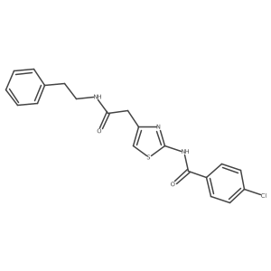 4-chloro-N-(4-(2-oxo-2-(phenethylamino)ethyl)thiazol-2-yl)benzamide Structure