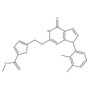 methyl 5-(((1-(2,3-dimethylphenyl)-4-hydroxy-1H-pyrazolo[3,4-d]pyrimidin-6-yl)thio)methyl)furan-2-carboxylate Structure