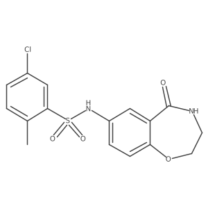 5-chloro-2-methyl-N-(5-oxo-2,3,4,5-tetrahydrobenzo[f][1,4]oxazepin-7-yl)benzenesulfonamide Structure