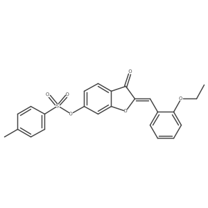 (2Z)-2-(2-ethoxybenzylidene)-3-oxo-2,3-dihydro-1-benzofuran-6-yl 4-methylbenzenesulfonate Structure