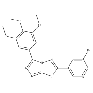 6-(5-Bromo-3-pyridinyl)-3-(3,4,5-trimethoxyphenyl)[1,2,4]triazolo[3,4-b][1,3,4]thiadiazole结构式
