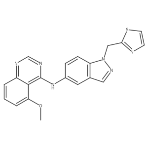 5-Methoxy-n-[1-(1,3-thiazol-2-ylmethyl)-1h-indazol-5-yl]quinazolin-4-amine结构式