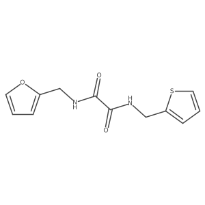 N1-(furan-2-ylmethyl)-N2-(thiophen-2-ylmethyl)oxalamide结构式