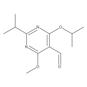 4-Methoxy-2-propan-2-yl-6-propan-2-yloxypyrimidine-5-carbaldehyde结构式