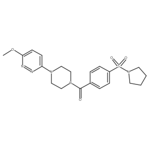 (4-(6-Methoxypyridazin-3-yl)piperazin-1-yl)(4-(pyrrolidin-1-ylsulfonyl)phenyl)methanone Structure