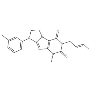 2-[(E)-but-2-enyl]-4-methyl-6-(3-methylphenyl)-7,8-dihydropurino[7,8-a]imidazole-1,3-dione Structure