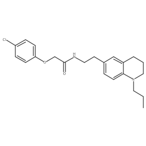 2-(4-chlorophenoxy)-N-[2-(1-propyl-1,2,3,4-tetrahydroquinolin-6-yl)ethyl]acetamide Structure