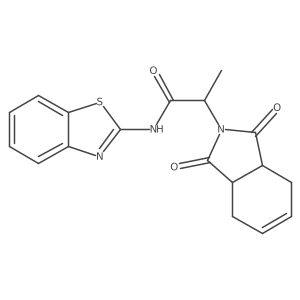 (2S)-N-(1,3-benzothiazol-2-yl)-2-(1,3-dioxo-3a,4,7,7a-tetrahydroisoindol-2-yl)propanamide Structure