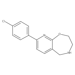 8-(4-Chlorophenyl)-2,3,4,5-tetrahydropyrido[3,2-f]-1,4-oxazepine Structure