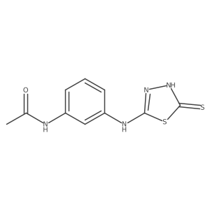 N-{3-[(5-sulfanyl-1,3,4-thiadiazol-2-yl)amino]phenyl}acetamide结构式