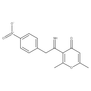 3-[1-Imino-2-(4-nitrophenyl)ethyl]-2,6-dimethyl-4H-pyran-4-one结构式