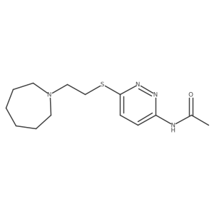 N-(6-((2-(azepan-1-yl)ethyl)thio)pyridazin-3-yl)acetamide Structure
