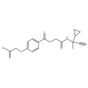 [2-[(1-Cyano-1-cyclopropylethyl)amino]-2-oxoethyl] 4-(2-amino-2-oxoethoxy)benzoate Structure