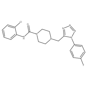 N-(2-chlorophenyl)-4-((1-(4-fluorophenyl)-1H-tetrazol-5-yl)methyl)piperazine-1-carboxamide Structure