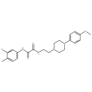 N1-(3-fluoro-4-methylphenyl)-N2-(2-(4-(4-methoxyphenyl)piperazin-1-yl)ethyl)oxalamide结构式