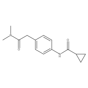 N-{4-[2-(dimethylamino)-2-oxoethyl]phenyl}cyclopropanecarboxamide结构式