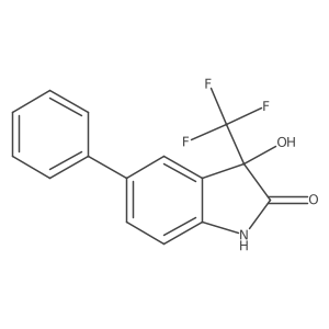 3-Hydroxy-2-oxo-3-trifluoromethyl-5-phenylindoline结构式