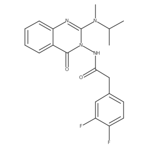 2-(3,4-difluorophenyl)-N-[2-(isopropyl-methyl-amino)-4-oxo-4H-quinazolin-3-yl]acetamide Structure