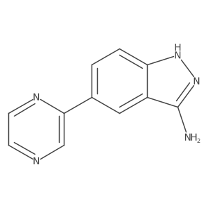 5-pyrazin-2-yl-1H-indazol-3-amine结构式