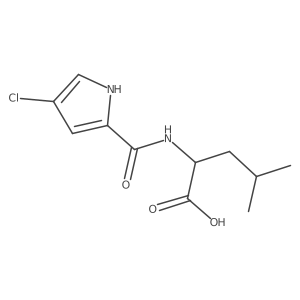 (4-Chloro-1H-pyrrole-2-carbonyl)-L-leucine Structure