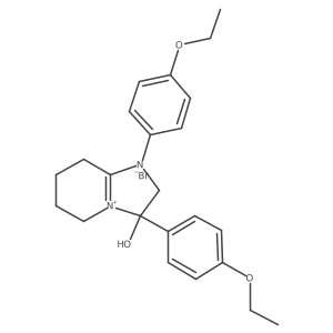1,3-Bis(4-ethoxyphenyl)-3-hydroxy-2,3,5,6,7,8-hexahydroimidazo[1,2-a]pyridin-1-ium bromide结构式