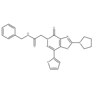 N-benzyl-2-(7-(furan-2-yl)-4-oxo-2-(pyrrolidin-1-yl)thiazolo[4,5-d]pyridazin-5(4H)-yl)acetamide Structure