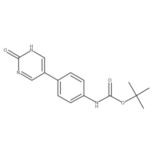 5-(4-Boc-aminophenyl)-2-hydroxypyrimidine结构式