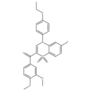 (3,4-dimethoxyphenyl)[4-(4-ethoxyphenyl)-6-fluoro-1,1-dioxido-4H-1,4-benzothiazin-2-yl]methanone结构式