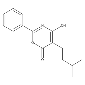 6-Hydroxy-5-(3-methylbutyl)-2-phenyl-4H-1,3-oxazin-4-one Structure