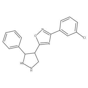 3-(3-Chlorophenyl)-5-(3-phenylpyrazolidin-4-yl)-1,2,4-oxadiazole结构式