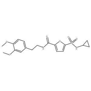 5-(N-cyclopropylsulfamoyl)-N-(3,4-dimethoxyphenethyl)furan-2-carboxamide Structure